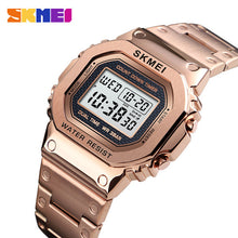 Load image into Gallery viewer, SKMEI Alarm Clock Stainless Steel